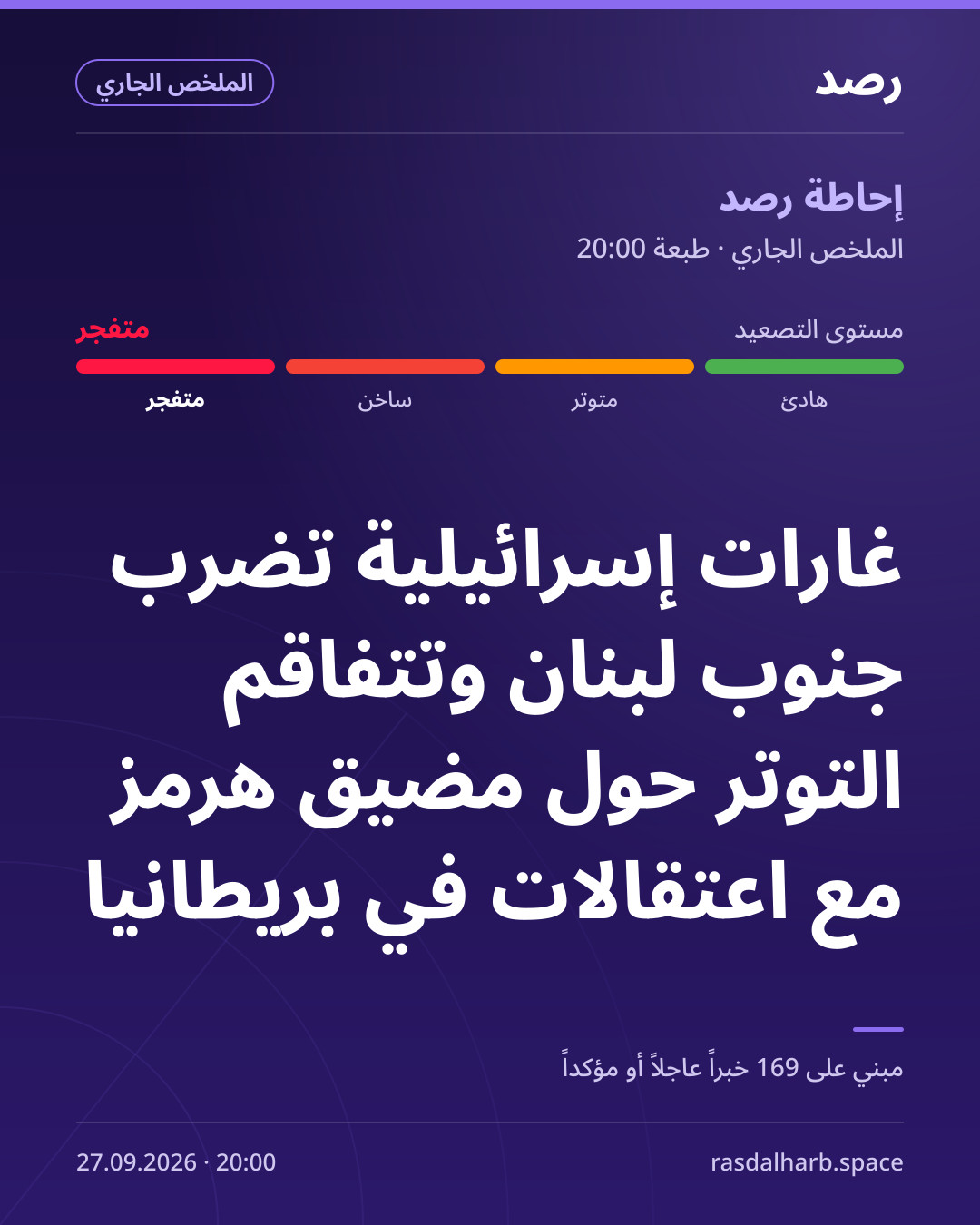 غارات إسرائيلية تضرب جنوب لبنان وتتفاقم التوتر حول مضيق هرمز مع اعتقالات في بريطانيا